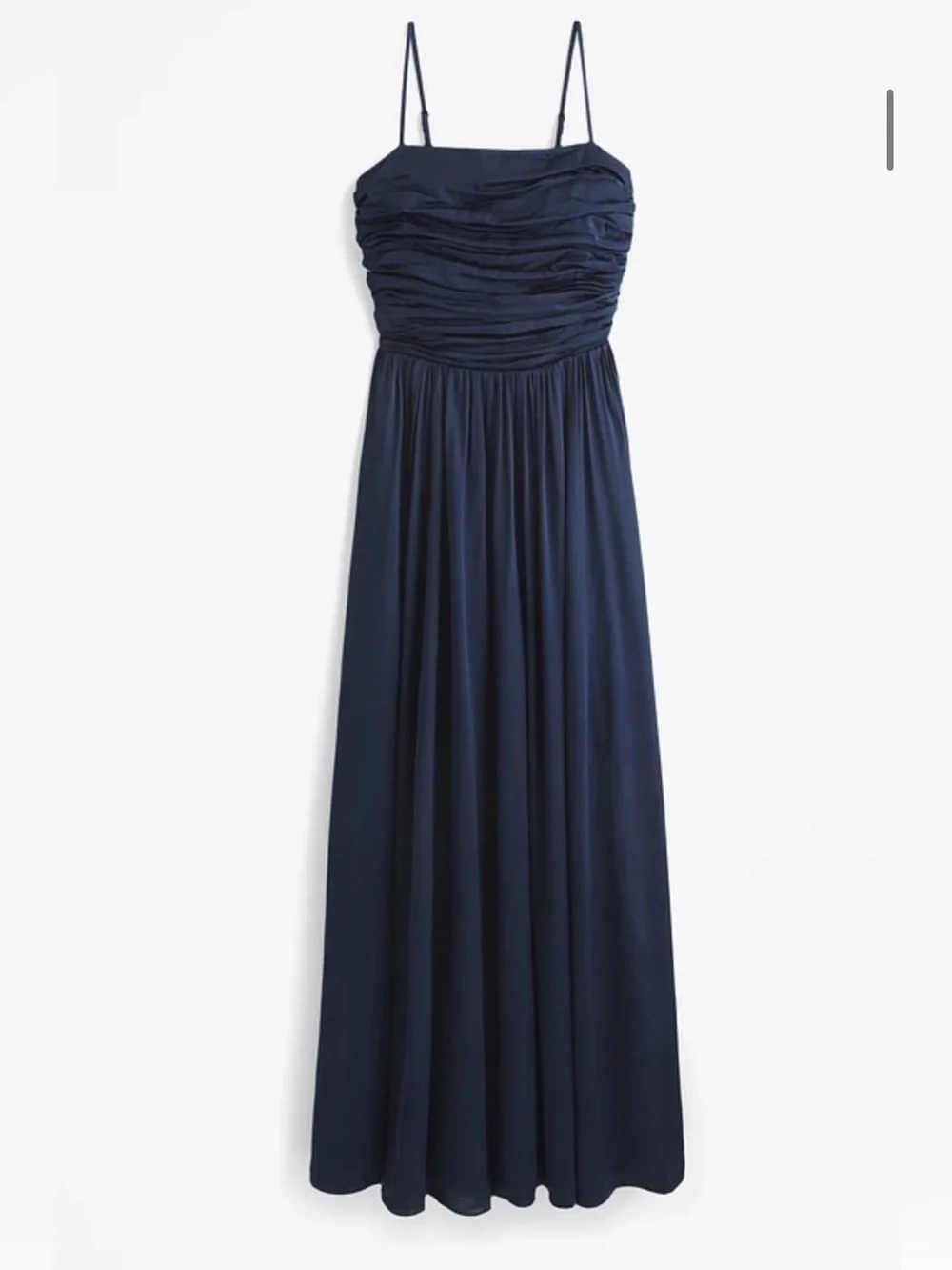 Abercrombie & Fitch Emerson Ruched Satin Maxi Dress | M